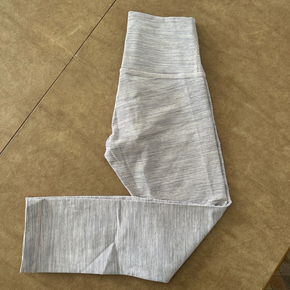 Lululemon Gray Striped Leggings